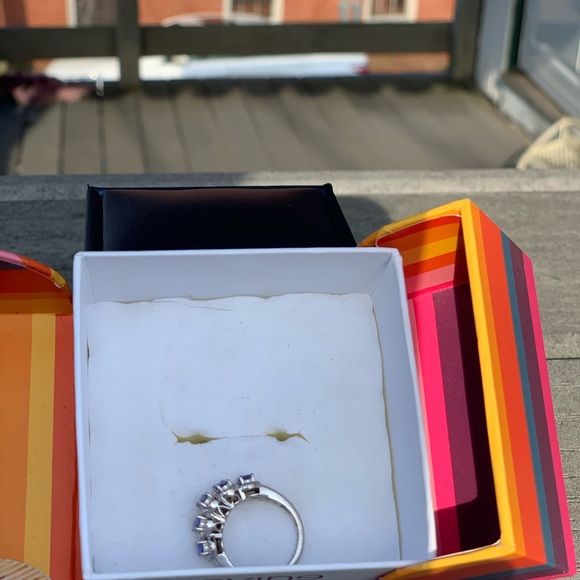 Genuine tanzanite sterling silver ring Lille new - Picture 5 of 6